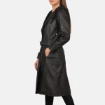 Fixon Hooded Brown Trench Coat - Image 2