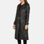 Fixon Hooded Brown Trench Coat - Image 3
