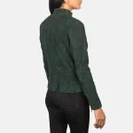 Rumella Green Suede Biker Jacket - Image 5
