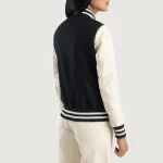 Savant Black & White Hybrid Varsity Jacket - Image 4