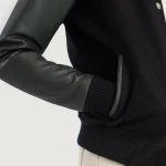 Savant Green & Black Hybrid Varsity Jacket - Image 6