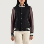 Savant Maroon & Black Hybrid Varsity Jacket - Image 5