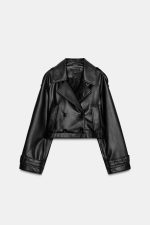 Short Trench Leather Coat - Image 7