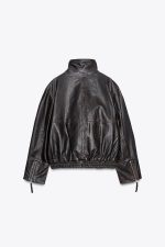 Leather Bomber Jacket - Image 7