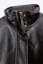 Leather Bomber Jacket - Image 6