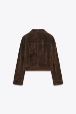 Suede Leather Short Jacket - Image 7