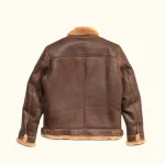 Shearling Leather Bomber Jacket - Image 5