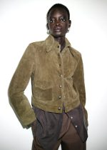 Suede Leather Jacket With Buttons