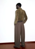 Suede Leather Jacket With Buttons - Image 3