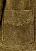 Suede Leather Jacket With Buttons - Image 7