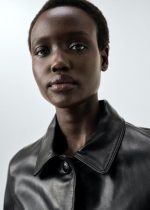 Bomber Leather jacket Black - Image 3