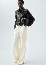 Bomber Leather jacket Black - Image 2