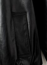 Bomber Leather jacket Black - Image 7
