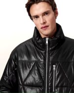 Tooma Leather Puffer Jacket - Image 3