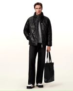 Tooma Leather Puffer Jacket