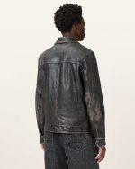 Alkan Leather Jacket,Black Nearly Black - Image 7