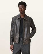 Alkan Leather Jacket,Black Nearly Black - Image 2