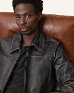 Alkan Leather Jacket,Black Nearly Black - Image 8