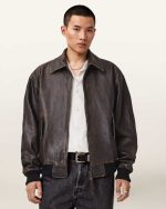 Marco Oversized Leather Bomber Jacket - Image 2