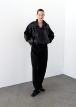 Oversized Leather Bomber jacket - Image 2