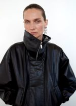 Oversized Leather Bomber jacket