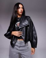 Oversized Leather Bomber jacket - Image 7
