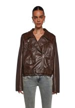Joana Leather Biker Jacket - Image 2