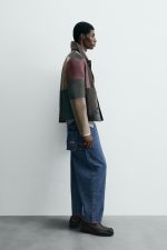 Colour Block Leather Jacket - Image 3