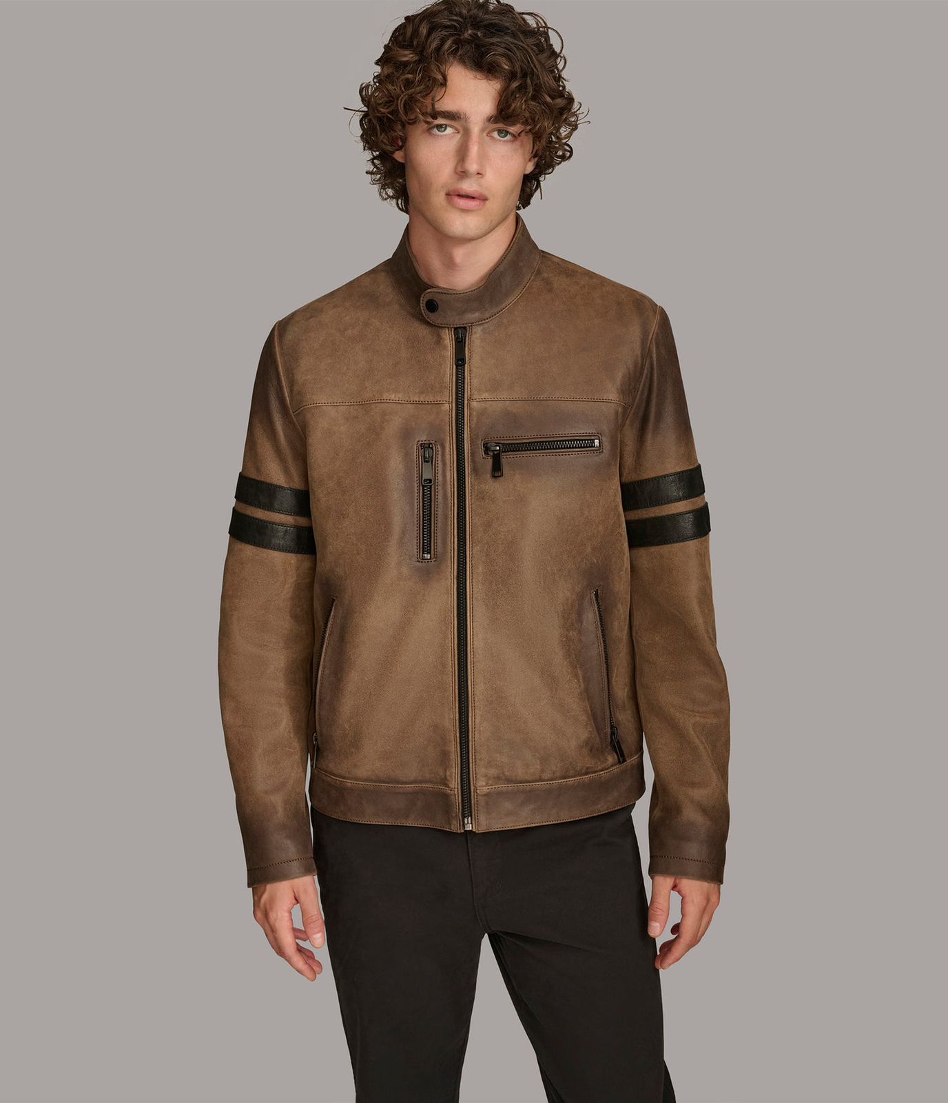WhatsApp Image 2025-10-02 at 04.57.22_b5ef52f3 Distressed Leather Biker Jacket - Image 1