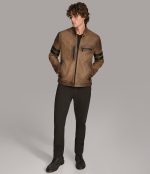 Distressed Leather Biker Jacket - Image 5