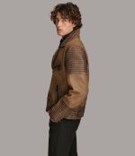 Distressed Leather Biker Jacket - Image 8