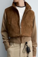 Leather Combination Jacket - Image 4