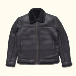 Shearling Leather Bomber Jacket