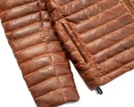 Men’s Sheepskin Puffer Leather Jacket - Image 3