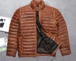 Men’s Sheepskin Puffer Leather Jacket - Image 6