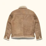 Shearling Leather Bomber Jacket - Image 4